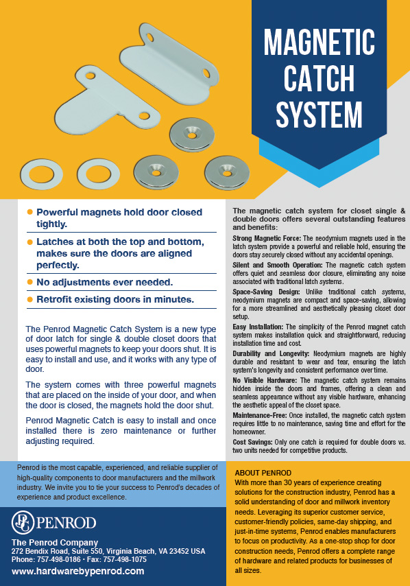 Magnetic Catch Sell Sheet graphic