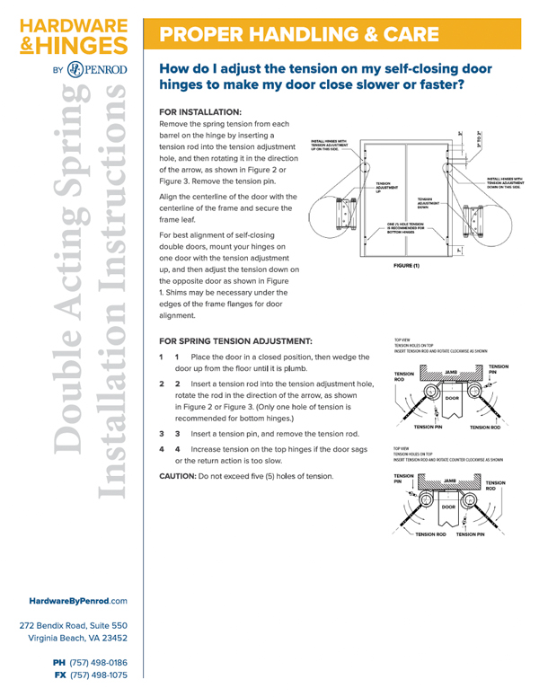 Double acting Spring Installation