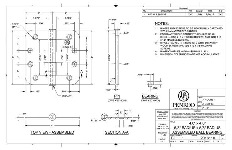 4.0 x 4.0 5/8 Radius Assembled Ball Bearing Timely Prep M17800 schematic