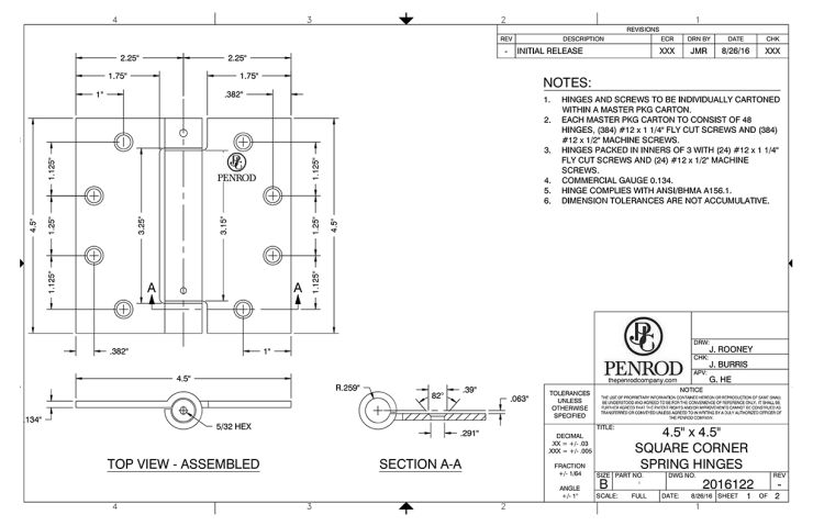 4.5 x 4.5 SQ Timely Prep Spring M25263-C schematic