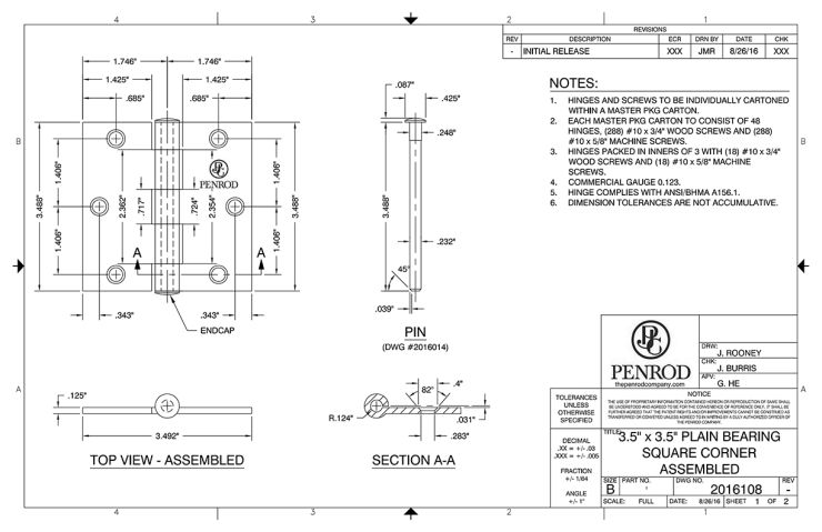 3.5 x 3.5 Square Corner Assembled Timely Prep M18630 schematic