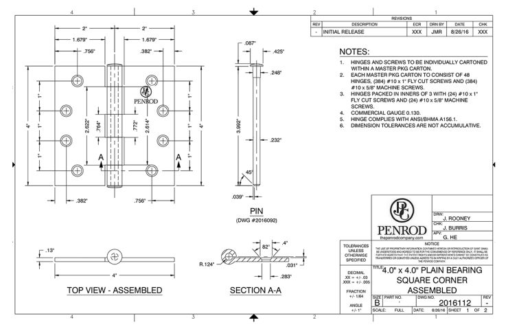 4.0 x 4.0 Square Corner Assembled Timely Prep M16680 schematic